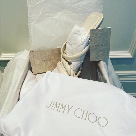 Brand new JIMMY CHOO Diosa Leather Heeled Sandals - Picture 7 of 9